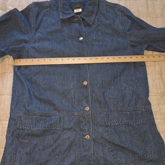 VTG Willowbend Denim Chore Field Coat Utility Jacket Womens L barn‎ jacket farm - Picture 4 of 9